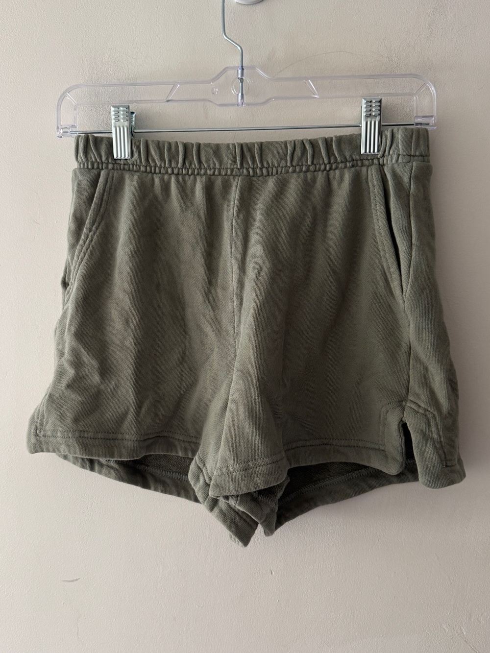 Aerie Olive Green Cozy Fleece Shorts